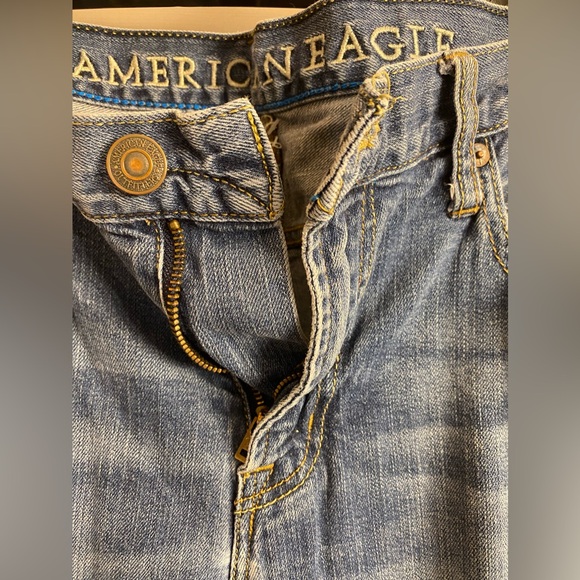 American Eagle Jeans Mens 36x34 Blue Skinny Medium Wash Denim - Picture 3 of 9